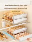 Egg storage box, refrigerator drawer-style kitchen storage organizer, egg box, food-grade container