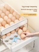 Egg storage box, refrigerator drawer-style kitchen storage organizer, egg box, food-grade container