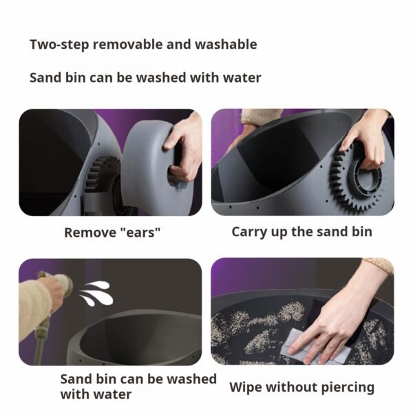 Open-style intelligent fully automatic cat litter box, extra-large electric cleaning Maine Coon cat toilet, small dog litter scooper. - Image 4